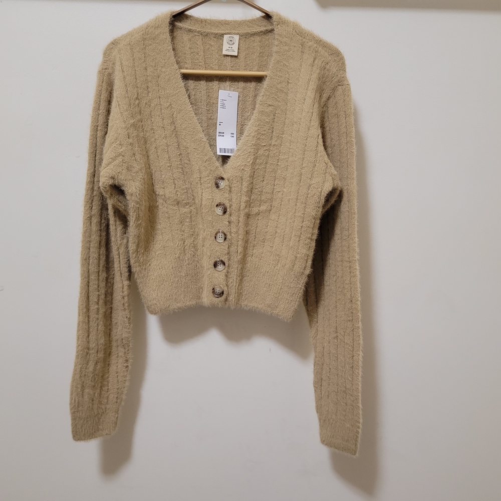 Nwt UO Fuzzy Crop Cardigan